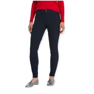 HUE Fleece Lined Denim Leggings, snug comfortable stretch fit. Med NWT